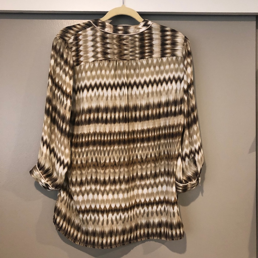 Banana Republic Blouse with Brown Cream and White - Picture 2 of 5